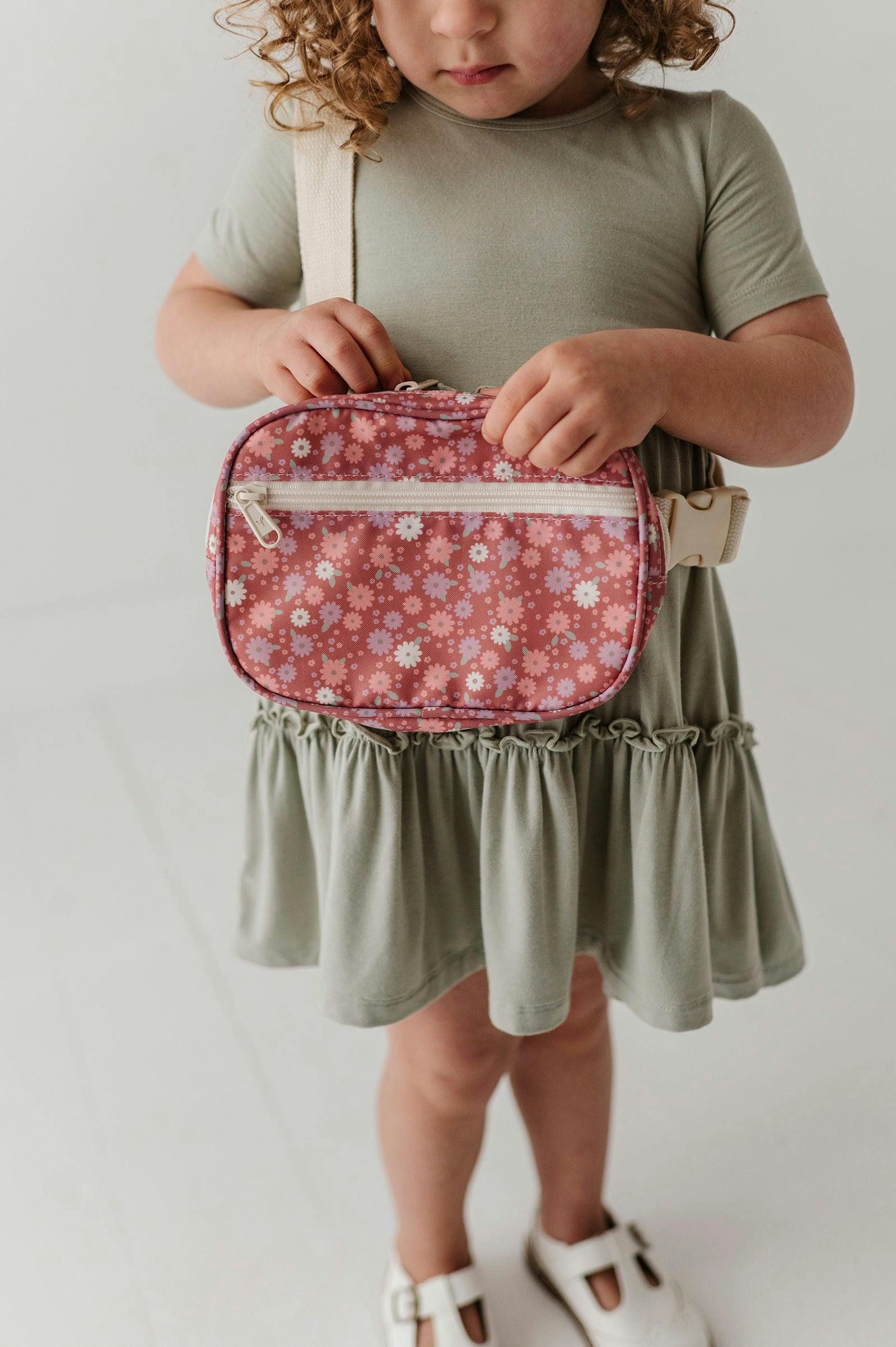 Girls Mini Belt Bag in Tiny Petals