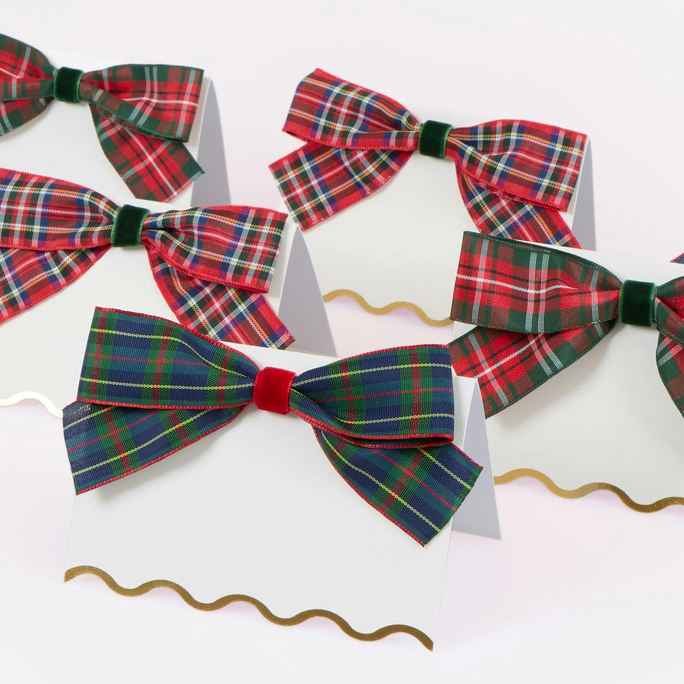 Plaid Place Cards