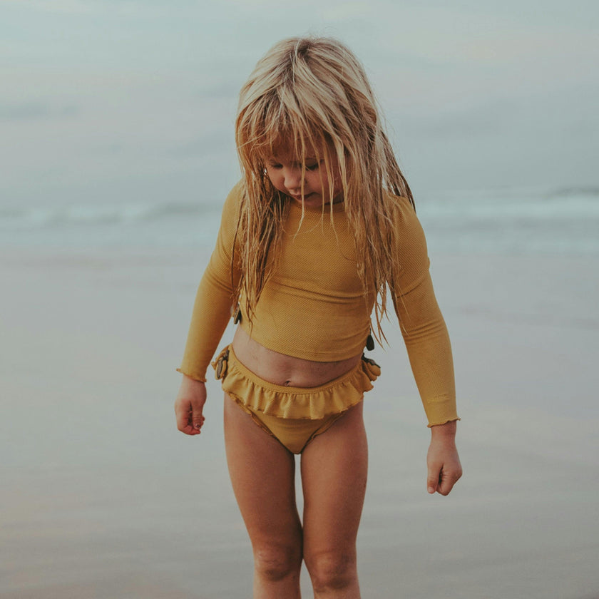 Nia Swim Shirt | Lemon | Soft Honey