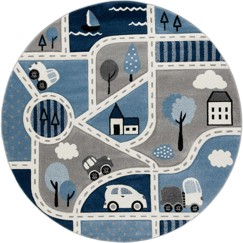 Carousel Kids 193 Large Round Rug