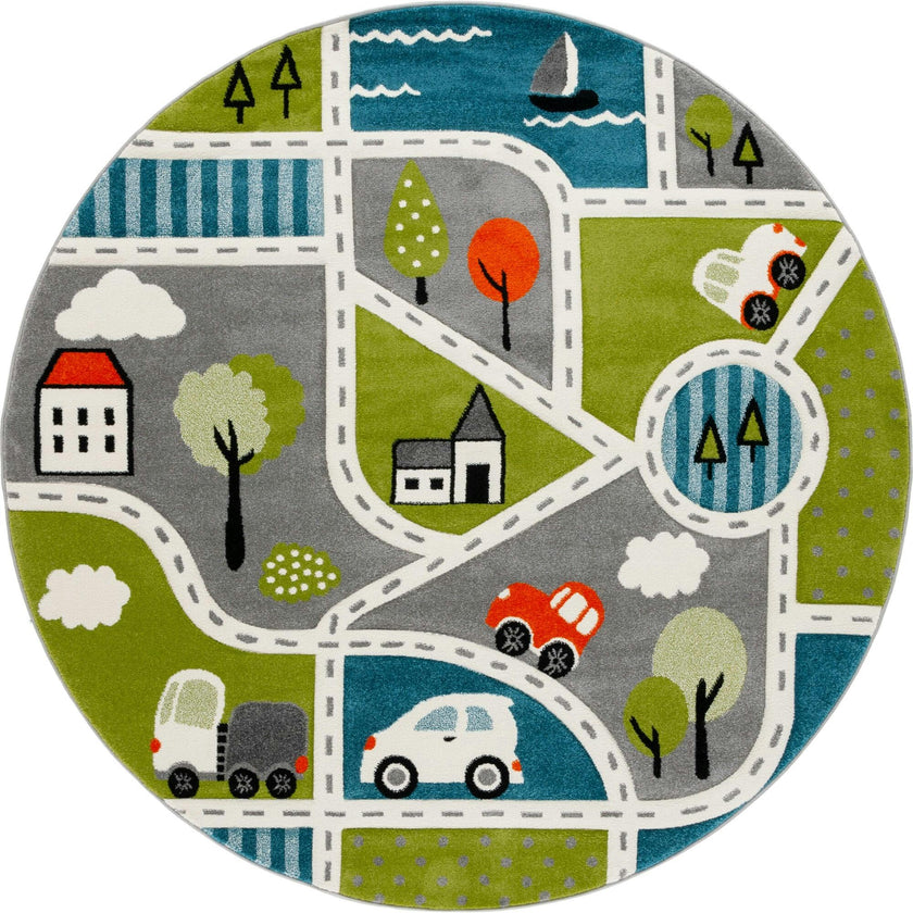 Carousel Kids 193 Large Round Rug