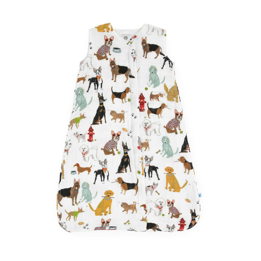 Cotton Muslin Sleep Bag - Woof