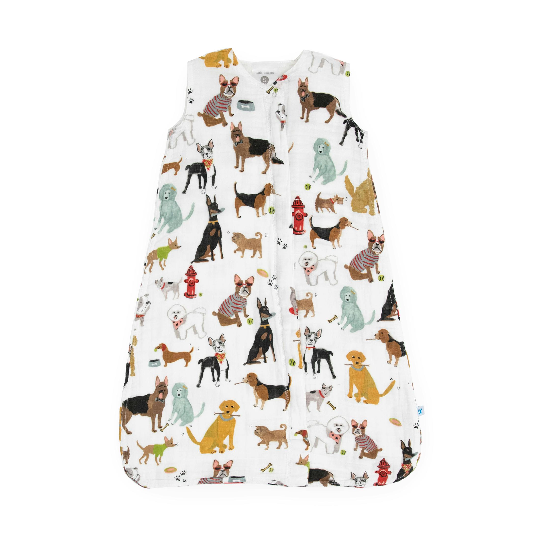 Cotton Muslin Sleep Bag - Woof