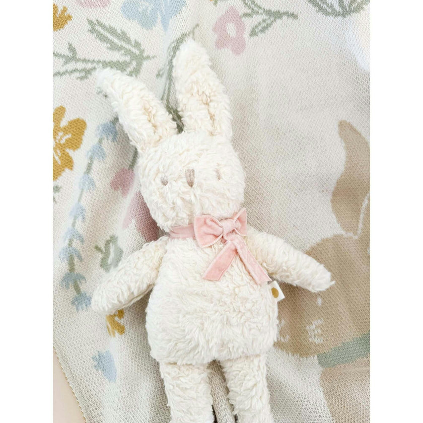 Pastel Bunny Blanket and Plush Toy Blush Gift Set