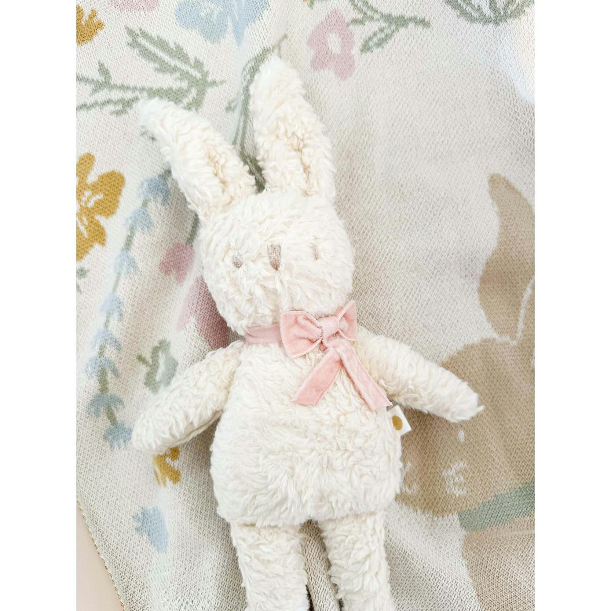 Pastel Bunny Blanket and Plush Toy Blush Gift Set