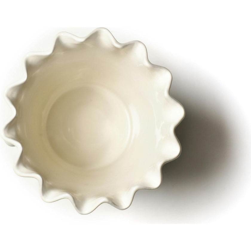Signature White Ruffle Ice Bucket
