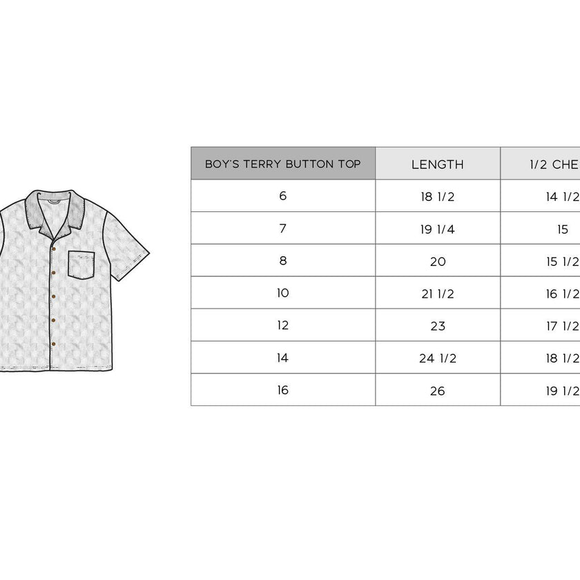 Boy's Terry Button Top