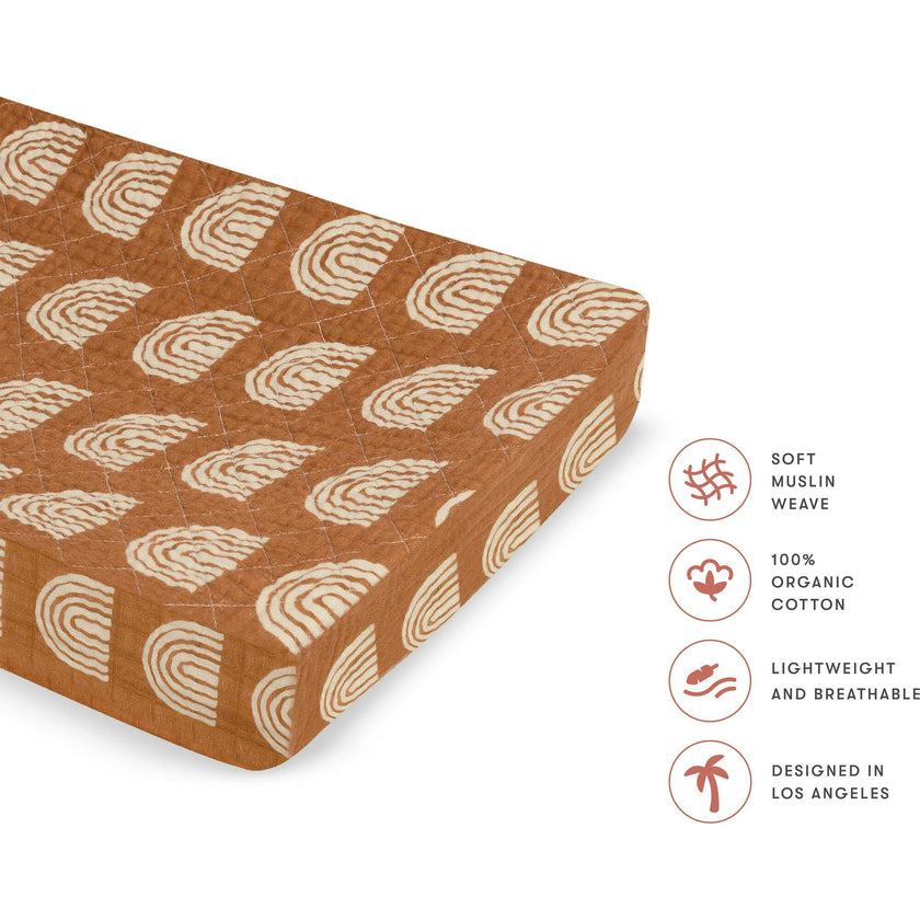Organic Muslin Cotton Quilted Changing Pad Cover