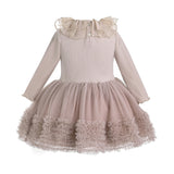 Light Pink Knit Tulle Dress