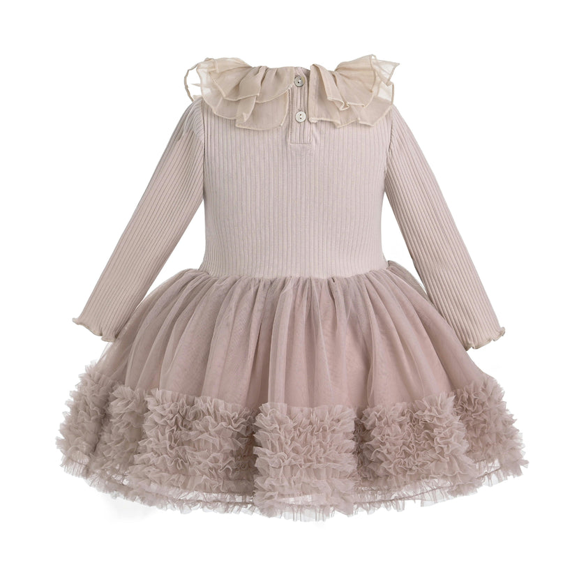 Light Pink Knit Tulle Dress