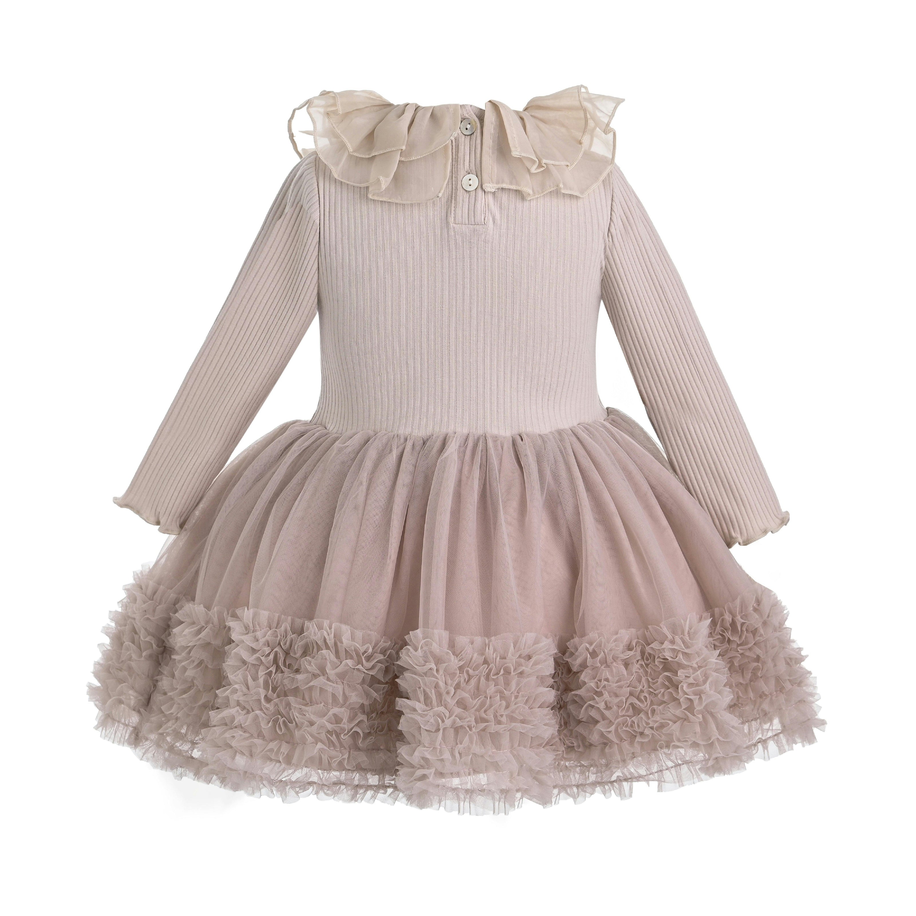 Light Pink Knit Tulle Dress