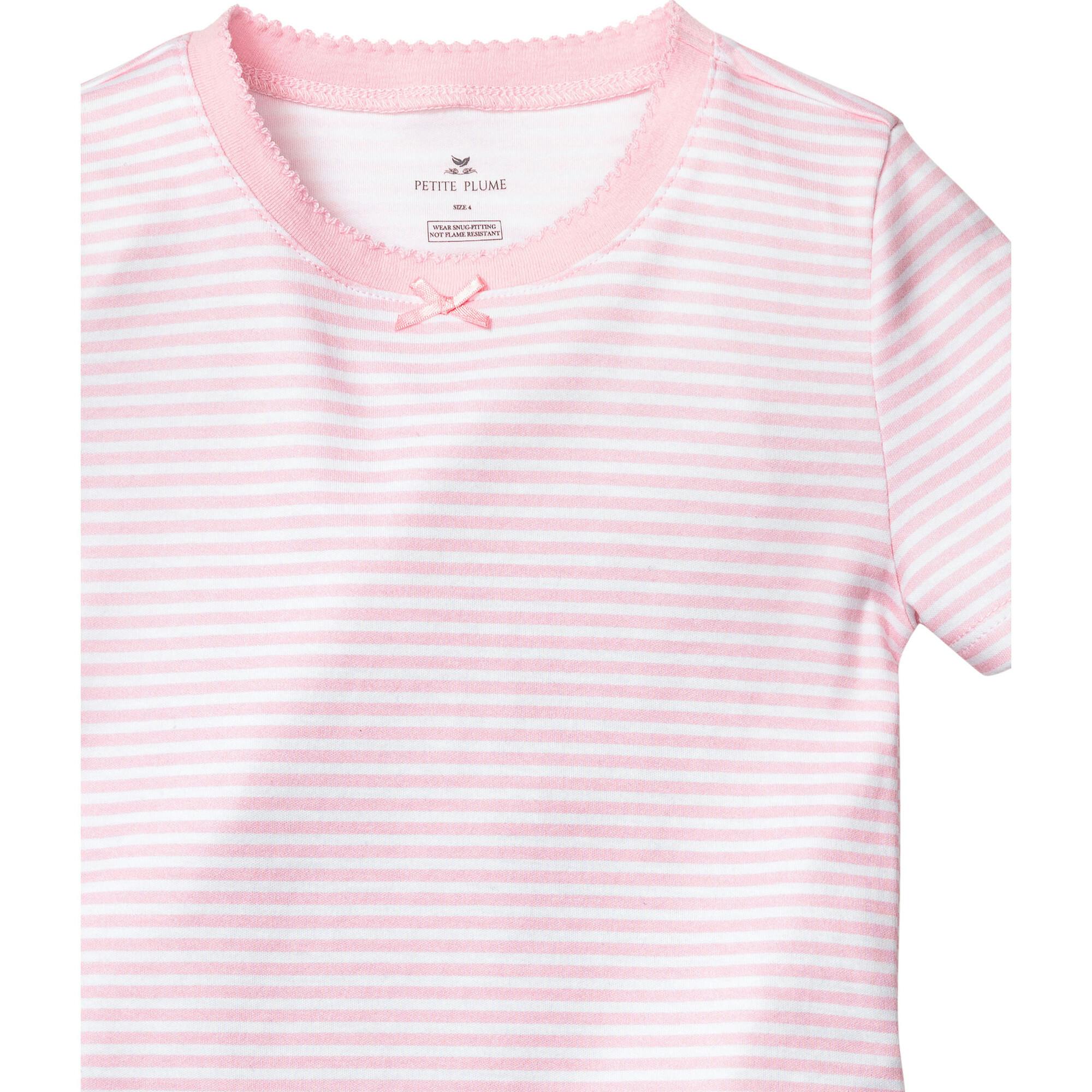Kid's Pima Snug Fit Pajama Short Set in Blue Stripes