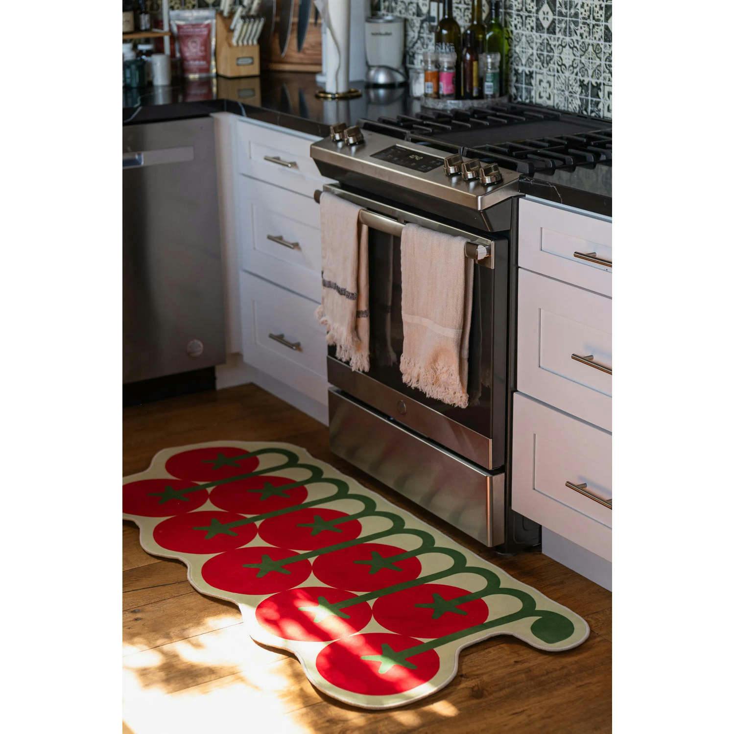 Irregular Tomato Runner Rug by Johann Banta