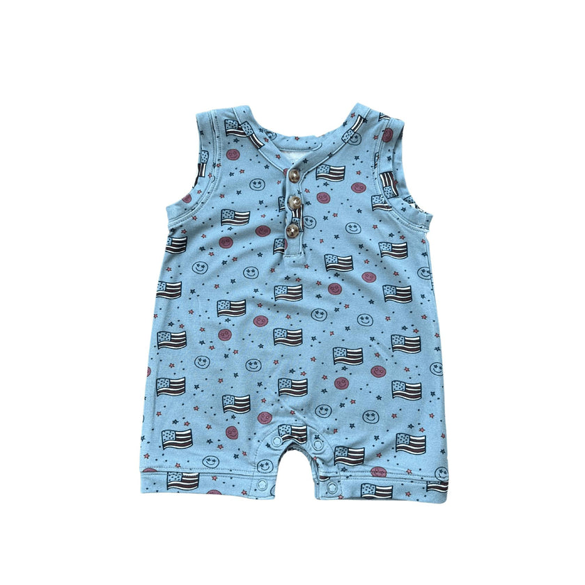 Boy's Sleeveless Romper Balloon Dogs