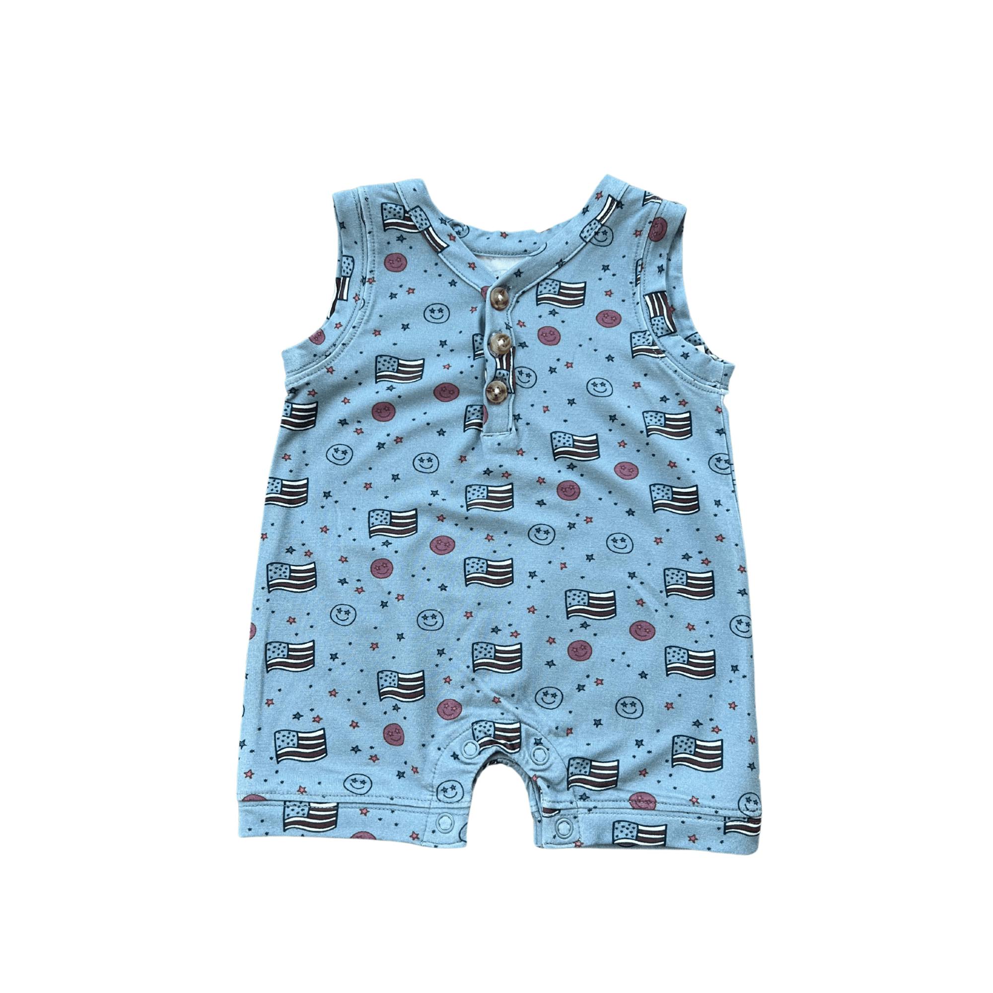 Boy's Sleeveless Romper Balloon Dogs