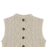 Landien Merino Wool Vest | Crispy White