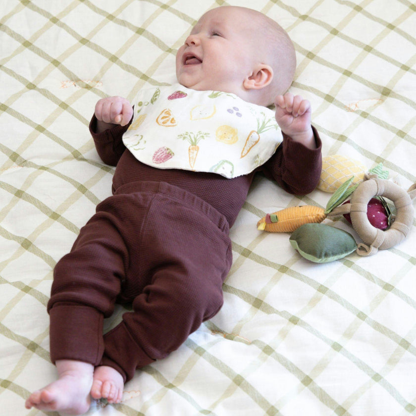 Clementine Fruits & Veggies Cotton Quilted Blanket