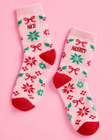 Naughty & Nice Cloud Socks - cozy holiday socks
