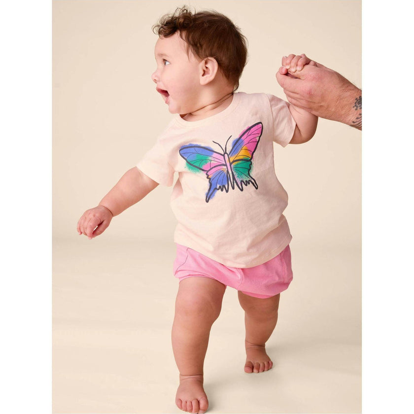 Bubble Pocket Baby Shorts, Pink