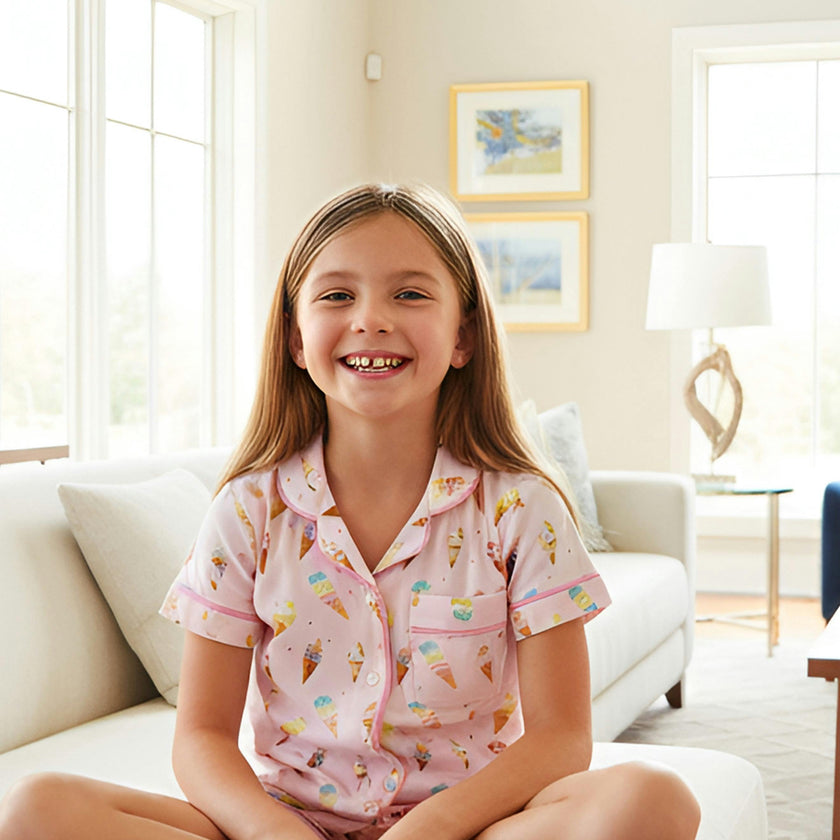 Ice Cream Jersey Short Sleeve PJ Set