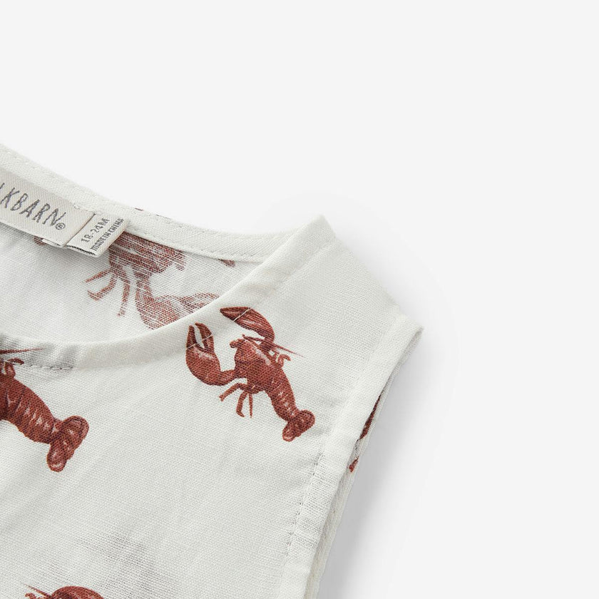 Cream Lobster Tank Top Shortall