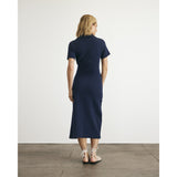 Short Sleeve Ellicot Dress, Navy