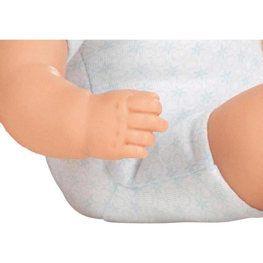 Muffin to Dress 13" Soft Body Baby Doll with Blue Sleeping Eyes and Grey Cap