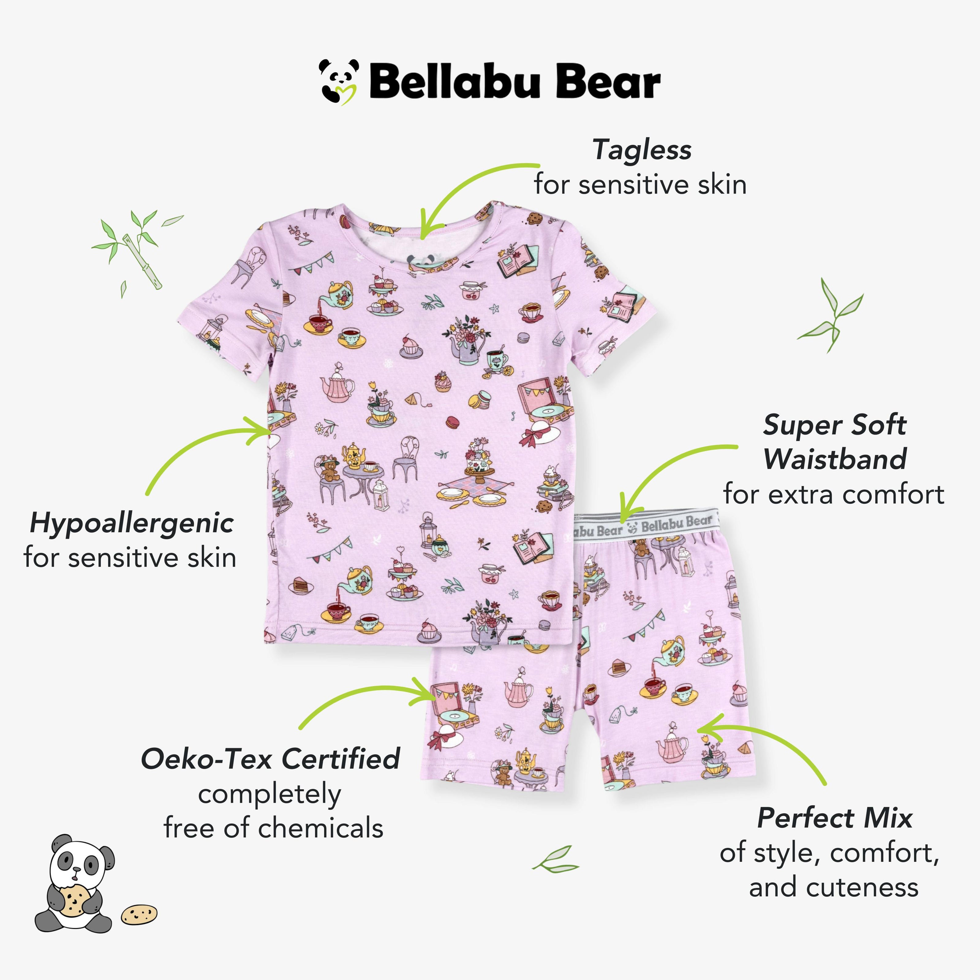 Tea Party Kids Pajama Short Set
