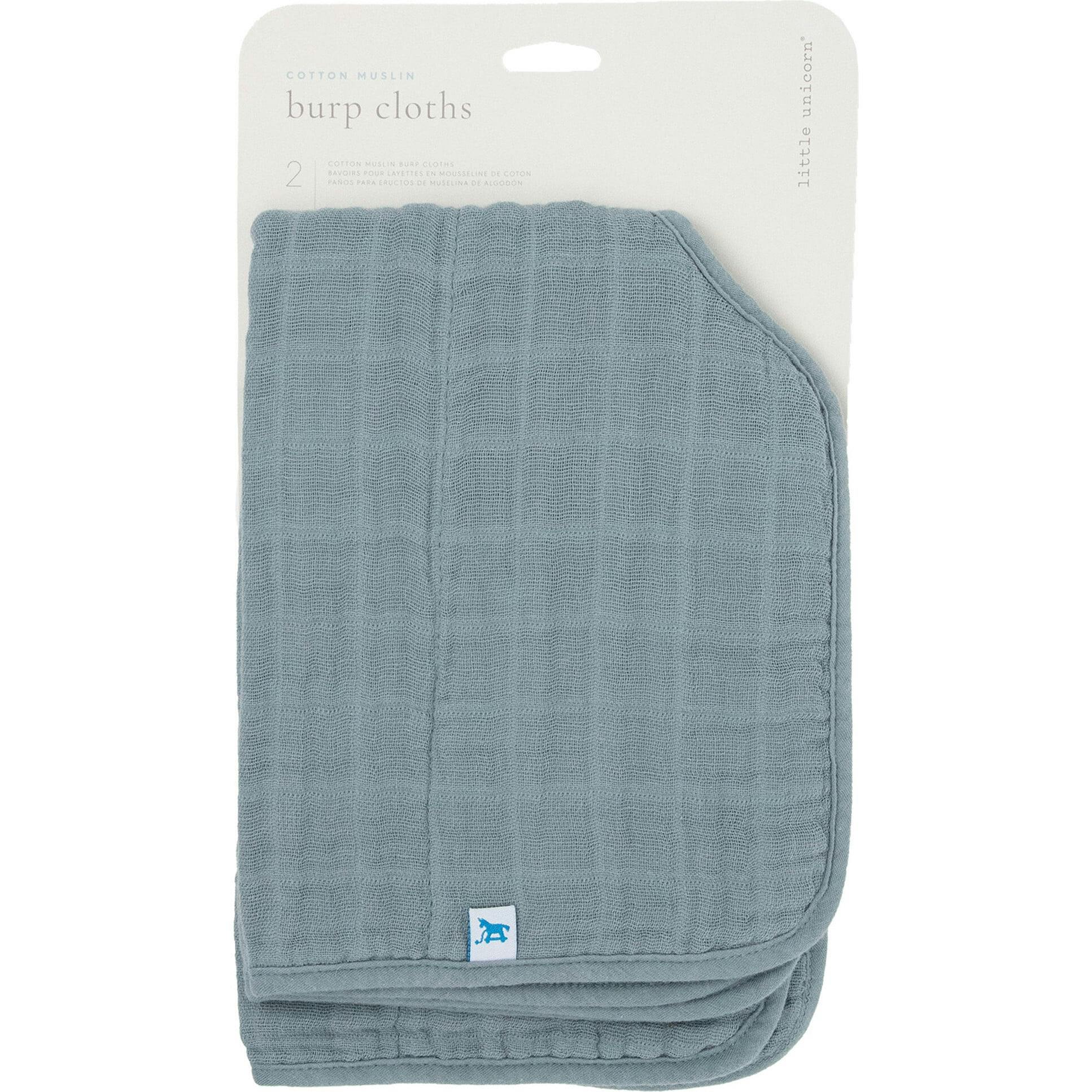 Cotton Muslin Burp Cloth 2 Pack - Sea