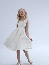Ivory Marigold Bow Pleated Dress