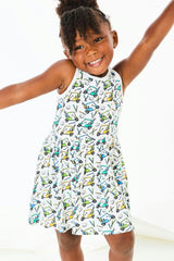 Stretchy Sleeveless Twirl Dress - Golf