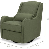 Devon Recliner and Swivel Glider in Olive Boucle