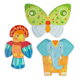 Bundle of Animal 2 in 1 Puzzles (Parrot, Elephant & Butterfly)