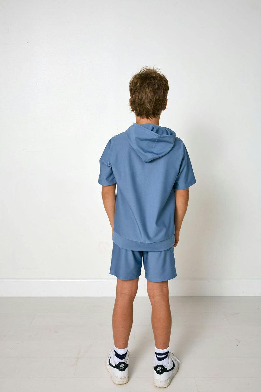 slate short sleeve hoodie