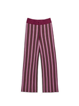 women's organic cotton pants - berry stripes