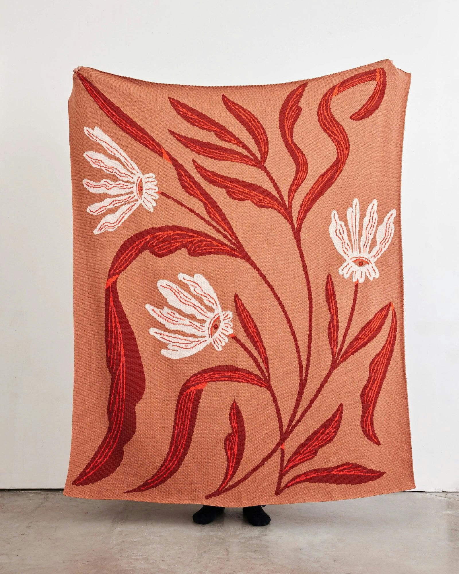 Flora Vision Knit Blanket