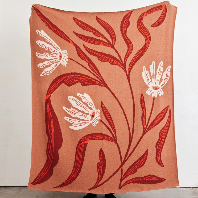 Flora Vision Knit Blanket