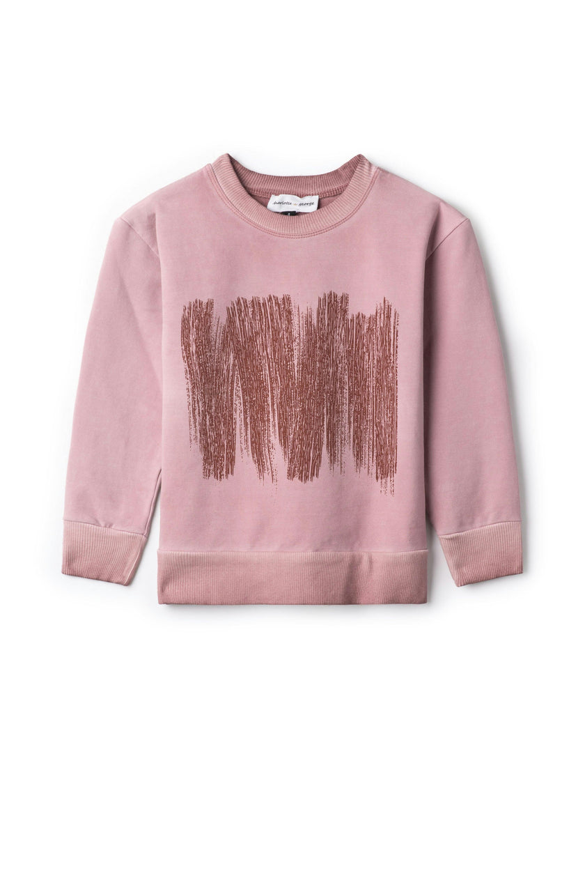 Painted Print Soft French Fleece Sweatshirt