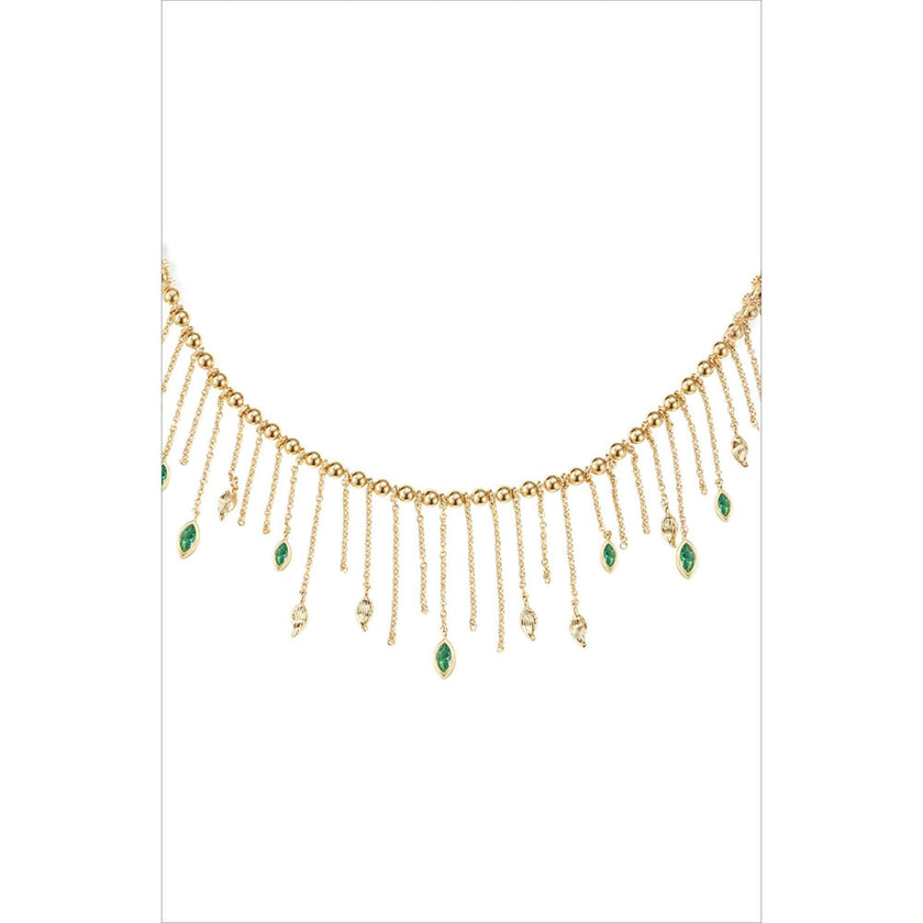 Verdant Whisper Tassels Necklace