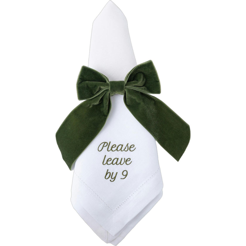 Please Leave by 9 Dinner Napkins