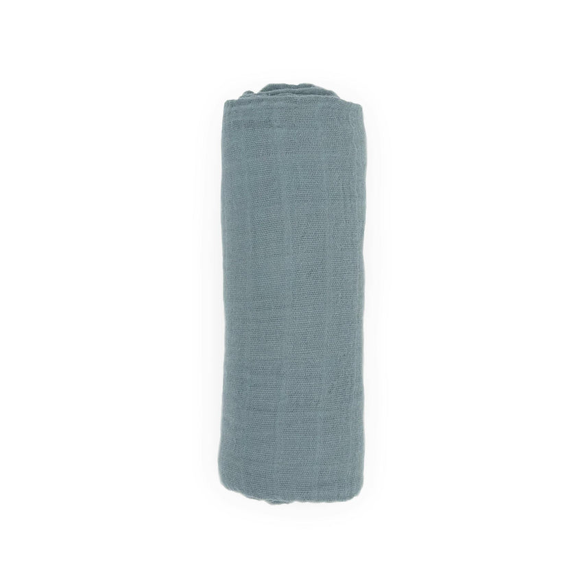 Cotton Muslin Swaddle Blanket - Sea