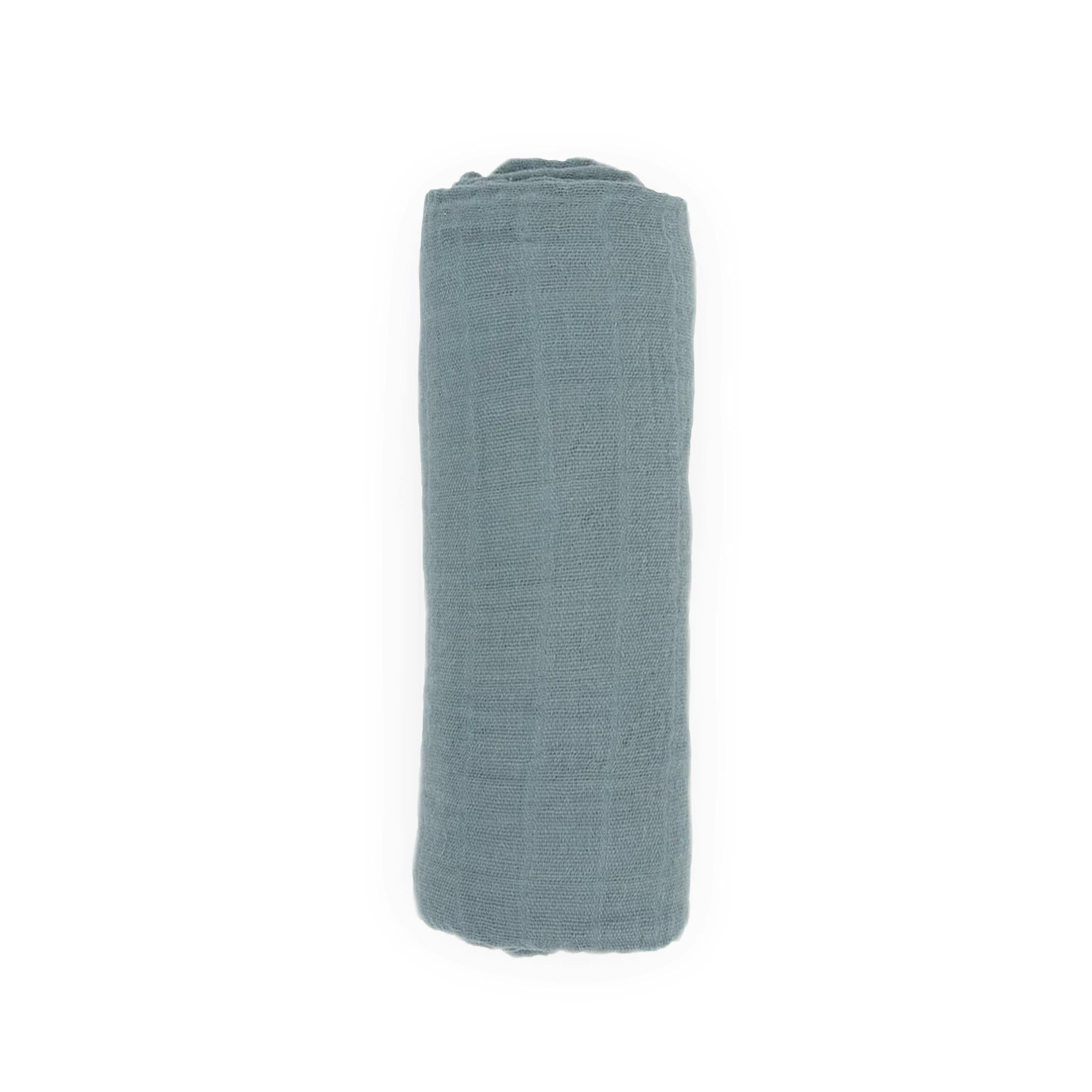 Cotton Muslin Swaddle Blanket - Sea