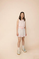 Organic Sleeveless Play Polo in Pink Check