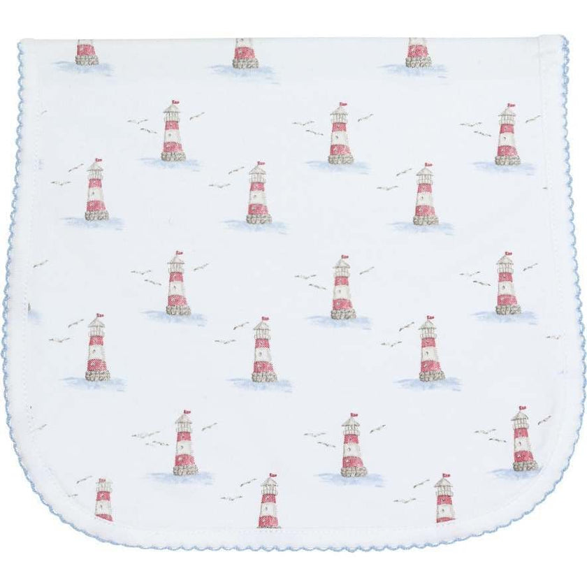 Lighthouse Print Burp Cloth