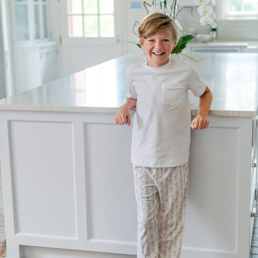 Beckett Boys' Hangout Pant - Easter Bunnies Blue