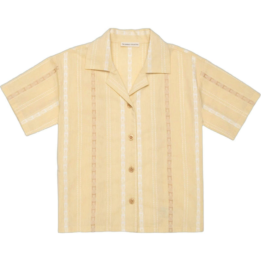 Bowling Shirt in Pineapple Stripe
