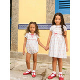 Ivory Rose Stripe Lana Girl Dress