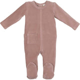 Ribbed Velour Footie