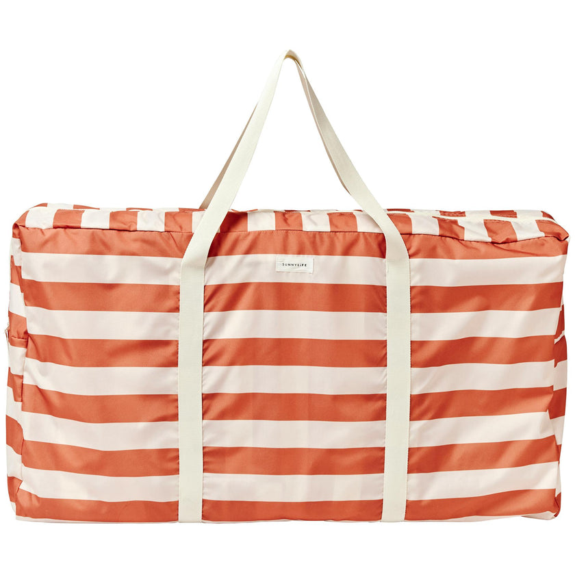 The Lounger Chair: Tierra Clay Stripe