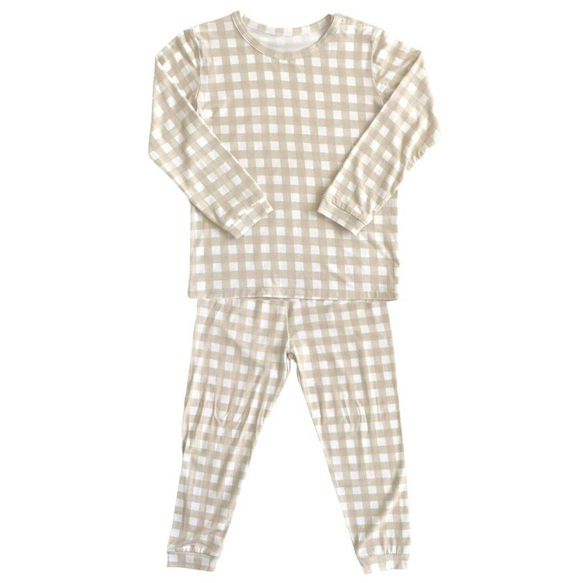 Gingham Long Sleeve Pajamas